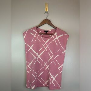 ESCADA 100% Wool Pink Blouse Top‎ Short Sleeve Sweater Pink Blush Lightweight